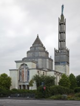 1957-61 by Paul Tournon, modelled on the Vatican pavilion at the 1937 World Exhibition in Paris,