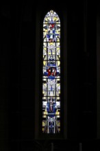 Stained glass window in the choir of St. Church, St. Church, St., St., Saint