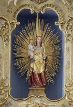 High altar, stone Madonna around 1400, St., Sankt, Saint