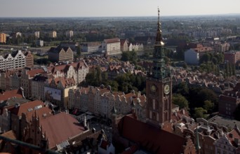 View from the tower of St Mary's Church over the Rechtstadt, south-eastern part, in front