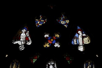 Stained glass window in the south aisle, east chapel, Annunciation Church St., Church of St., St.,