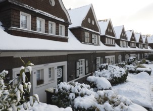 Essen, Margaretenhöhe housing estate in the snow