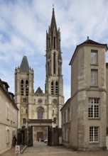 Senlis, Cathedral Notre-Dame, view from west, St., Saint, Saint