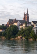 Basel, Minster (Basler Münster), view from north-east over the Rhine