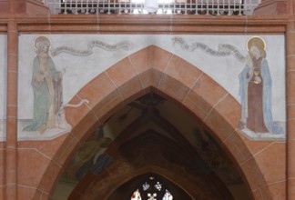 Nave arcades, paintings of the 12 apostles Church of St., Church of St., St., St., Saint