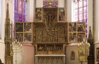 High altar (1488-1506) and sacrament house (around 1450), St., Sankt, Saint