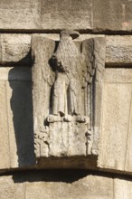 Rhine bridge Cologne-Rodenkirchen, Reich eagle on the bridge pier on the right bank of the Rhine