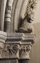 Lion portal in the sacristy, detail, St, Saint, Saint