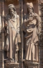 Strasbourg Cathedral, Cathédrale Notre-Dame de Strasbourg, centre west portal, wall figures: