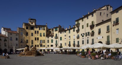 Medieval houses in a Roman amphitheatre