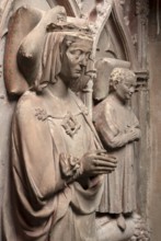 Basel, Cathedral (Basel Minster), ambulatory, tomb of Queen Anne of Habsburg