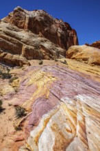 Pink Pastel Canyon, Valley of Fire State Park, Nevada, USA, North America