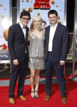 Phil Lord, Anna Faris and Chris Miller at the Los Angeles premiere of 'Cloudy With A Chance Of