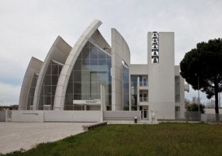 Richard Meier 1998-2002, Entrance side frontal, St., Sankt, Saint