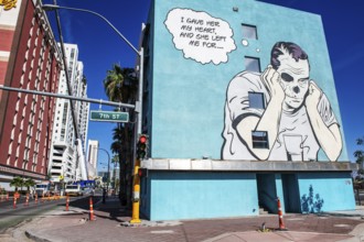 Mural 7.th Street, Fremont Street, Las Vegas, Nevada, USA, North America