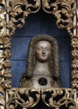 Golden chamber, reliquary (head reliquary) after restoration with historical colour scheme (blue),