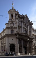 Exterior view from the north with street corner, St., Sankt, Saint