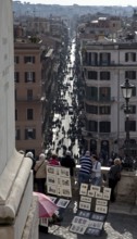 View of Via dei Condotti seen from above