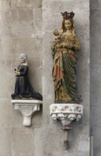 Mary and donor figure (Hackeney family) in the choir, St., Sankt, Saint