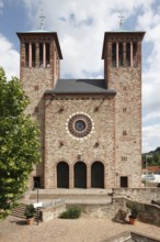 Built in 1830 by Georg Moller, rebuilt 1949-1953, west façade, St., Sankt, Saint