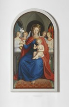 Built in 1830 by Georg Moller, rebuilt 1949-1953, Nazarene painting Maria, St., Sankt, Saint