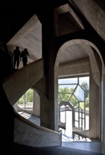 Construction began in 1925, main staircase with door to the terrace