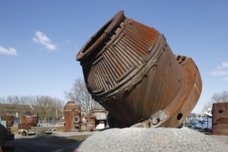 Oldest blast furnace in the Ruhr area, scrap yard