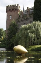 Moat with golden vase