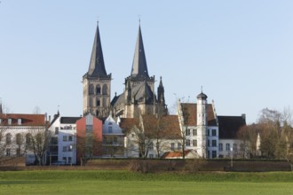 View from the east with city wall, St., Sankt, Saint