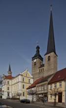 Castle near Magdeburg, upper church and town hall. Burg Oberkirche Unser Lieben Frauen 12th century