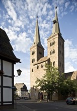 Höxter Kilianskirche. Towers from the south-west. Westwerk, Westwerk, St., Sankt, Saint