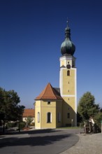 Tännesberg. Parish church of St Michael from 1841, exterior view from the east, St, Sankt, Saint