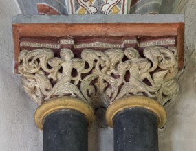 Brauweiler near Pulheim, St Nicholas Abbey Church, choir, double capital