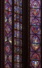 Stained glass window in the upper church, St, Saint, Saint