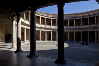 Palace of Charles V, begun in 1526, inner courtyard