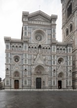 Florence, Florence, Cathedral, Duomo Santa Maria del Fiore, facade and campanile from north-west