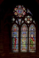 Strasbourg Cathedral, Cathédrale Notre-Dame de Strasbourg, north aisle, 1st window from the west,