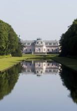 Castle park, view over the mirror pond to the castle