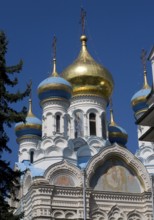 Czech Rep Karlovy Vary/Karlsbad. Domes of the Russian Church, St., Saint, Saint