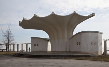 Music pavilion 1987 by Ulrich Müther (1934-2007), view from the west