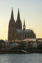 Cologne, view of the cathedral from the right bank of the Rhine