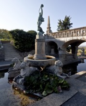 Main construction period 1907-1915 by Bernhard Sehring, lion fountain with bronze sculpture of