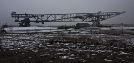 Overburden conveyor bridge F 60, length 502m, height 75m, built 1989-1991, today a visitor mine,