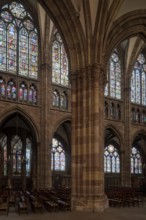 Strasbourg Cathedral, Cath?drale Notre-Dame de Strasbourg, view from the northern aisle