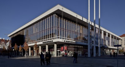 View from the south-west, built between 1966 and 1969 by Wolfgang Hänsch, with the tower of the