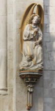 Annunciation Group, Angel, Saint, Saint