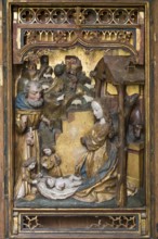 Schlutup clan altar from St Katharinen, around 1500, Adoration with angels, St., Sankt, Saint