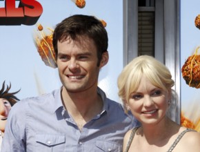 Bill Hader and Anna Faris at the Los Angeles premiere of 'Cloudy With A Chance Of Meatballs' held