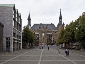 Aachen Town Hall View from the south first completed around 1350 several conversions in Baroque and