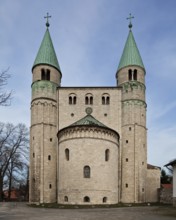 View from the west, towers demolished and rebuilt in 1907-10, St., Sankt, Saint